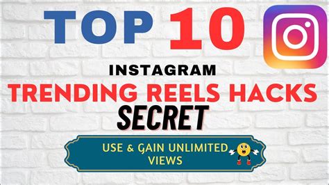 Top 10 Instagram Trending Reels Hacks 👌 Insta Top 10 Trending Reels Hacks Trending Reels