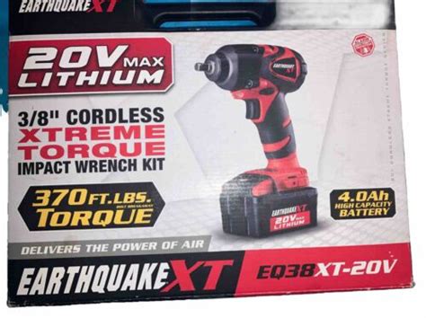 Earthquake Xt Cordless V Lithium Impact Wrench Model Eq Xt V