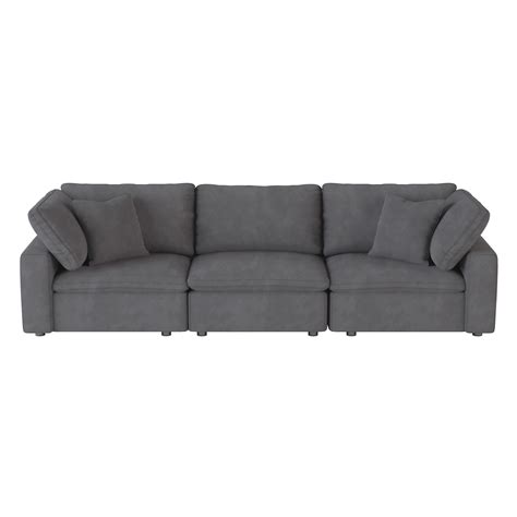 Gray Microfiber Sofa Bonaventura Sm Gy Sf Foa Transitional Buy