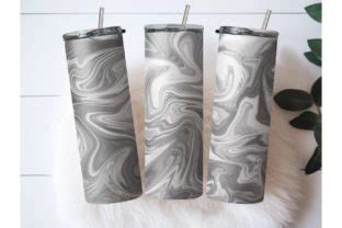 White Marbled Straight Tumbler Wrap Graphic By Gen Aumonier Creative