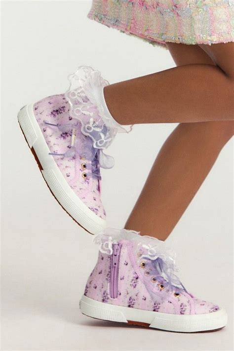 Loveshackfancy X Superga Girls Hightop Sneaker By Loveshackfancy In