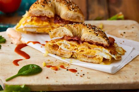 Bagel Breakfast Sandwich Recipe Bacon Egg And Cheese The Cookie