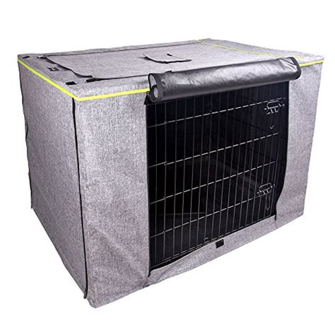 Petsfit Durable Double Door Polyester Dog Crate Cover with Mesh Window ...