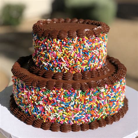 chocolate birthday cake with sprinkles - For The Successful Site Diaporama