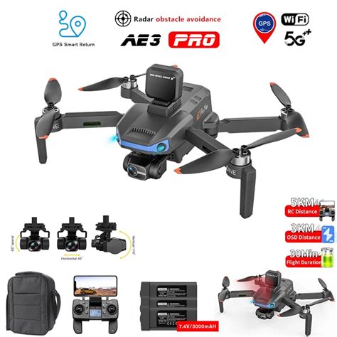 Ae Pro Max Gps Drone K Professional Dual Camera Wifi Fpv Axis