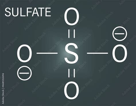 Skeletal formula of Sulfate anion, chemical structure. Stock Vector | Adobe Stock