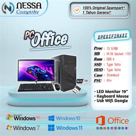 Promo Komputer Pc Rakitan Core I For Admin Dan Office Pc Only