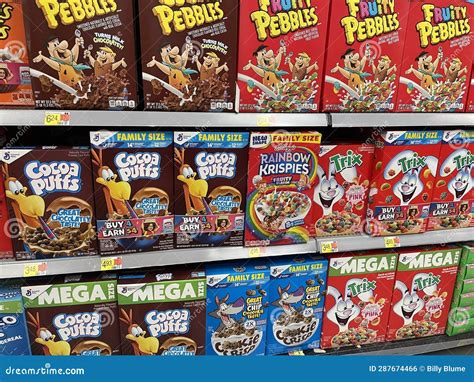 Walmart Retail Store Interior General Mills Cereals Cocoa Puffs Trix