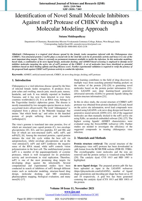 Pdf Identification Of Novel Small Molecule Inhibitors Against Nsp2