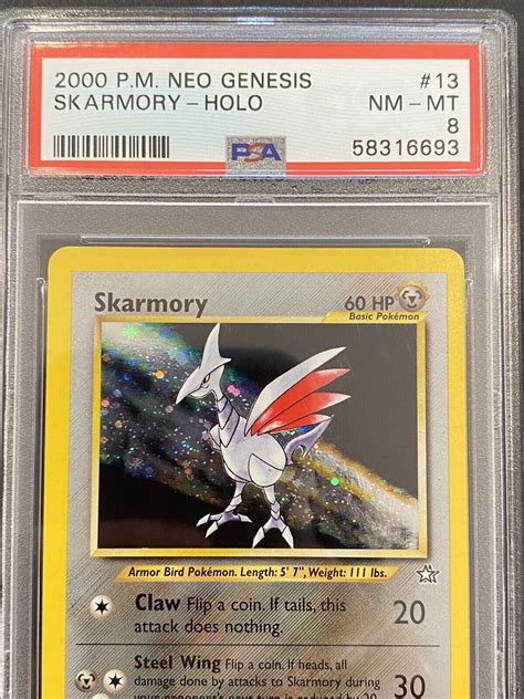 Pokémon TCG Skarmory Neo Genesis 13 Holo Unlimited Holo Rare 13 111 PSA