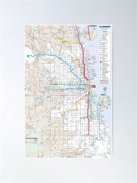 "Chicago Transit Authority Map | CTA Map" Poster for Sale by benayache ...