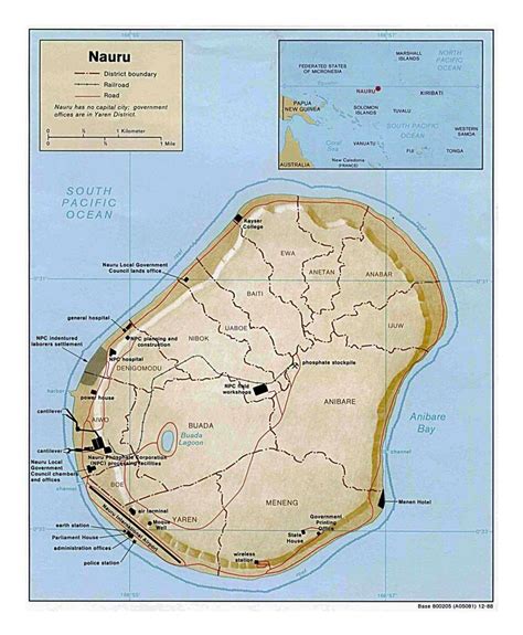 Full Political Map Of Nauru Nauru Full Political Map | Images and Photos finder