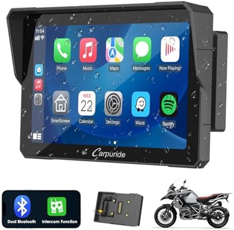 Carpuride W B Cran Gps Carplay Avec Support Personnalis Pour Moto