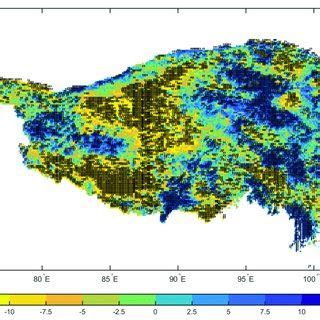 Spatial Distribution Of Annual E Linear Trend On The Tp From To