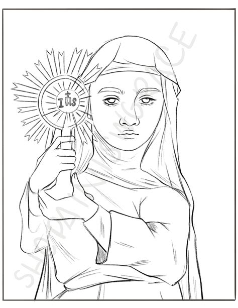 St Clare Of Assisi Coloring Page Coloring Pages