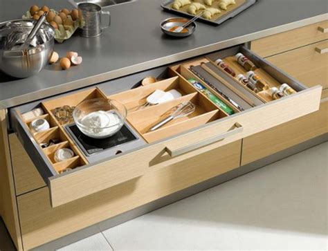 35 Functional Kitchen Cabinet With Drawer Storage Ideas | HomeMydesign