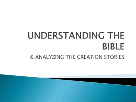 Understanding The Bible Ppt Download