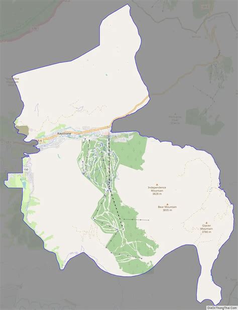 Map of Keystone CDP, Colorado - Thong Thai Real