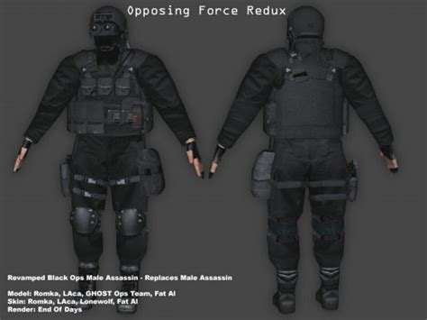 Male Black Ops Assassin Image Opposing Force Redux Mod For Half Life