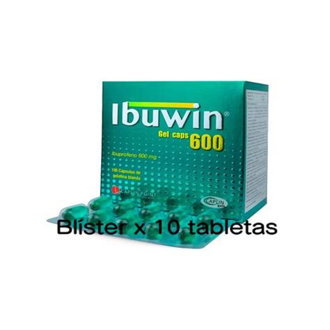 Ibuwin Ibuprofeno 600mg X 10 Cápsulas Caplin Point Farmadon La