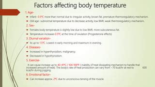 Regulation of temperature of Human body | PPT