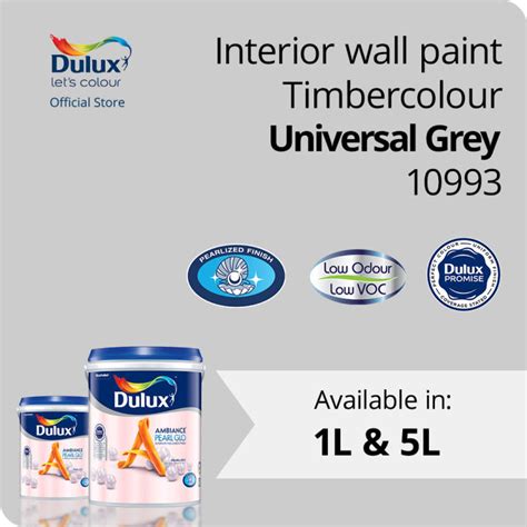 Dulux Ambiance Pearl Glo Universal Grey 00NN 62 000 Low Odour