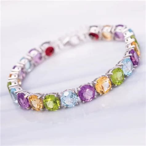 Multi-Gemstone Tennis Bracelet • Stauer