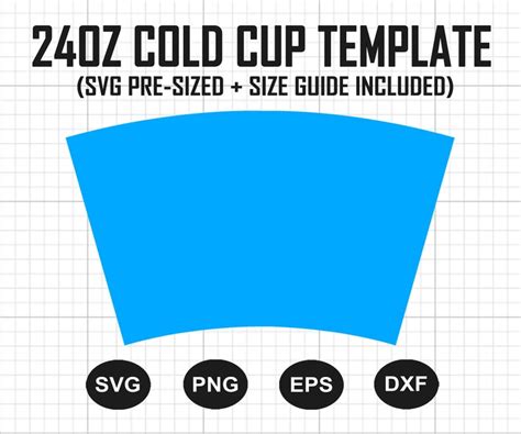 No Hole Cold Cup Svg Oz Cold Cup Template Svg No Hole Cold Etsy Canada