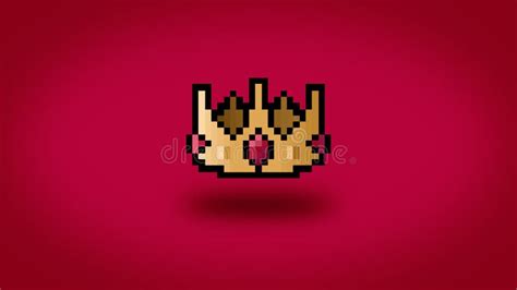 Pixel 8 Bit Royal Crown Background High Res Wallpaper Stock