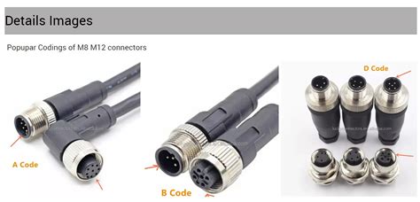 M12 Connector Rj45 Cable Joiner M12 8 Pin X Code Male To Rj45 Plug