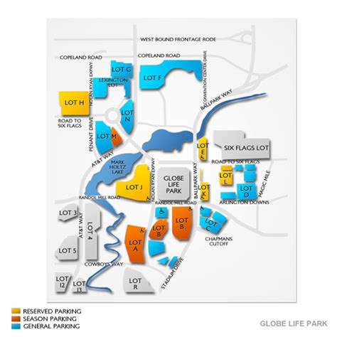 Globe Life Park in Arlington Parking - Globe Life Park in Arlington Parking Map | Vivid Seats