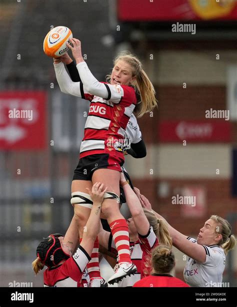 Gloucester Uk Jan Alex Matthews Gloucester Takes Line Out