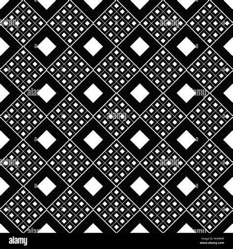 Seamless Geometrical Monochrome Square Pattern Background Abstract