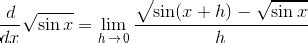 Derivative Of Square Root Of Sine X By First Principles Interactive