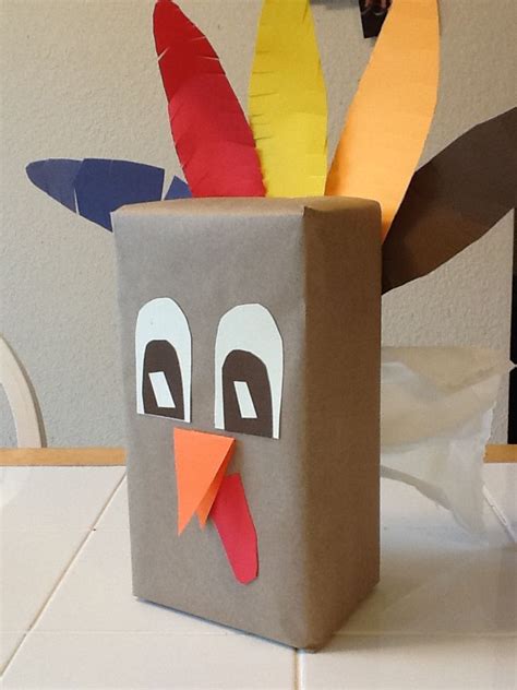 Thanksgiving Turkey Tissue Box Craft All Supplies From The Dollar Store