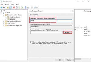 Create DNS CNAME Record On Windows Server 2022 VD Tutorials