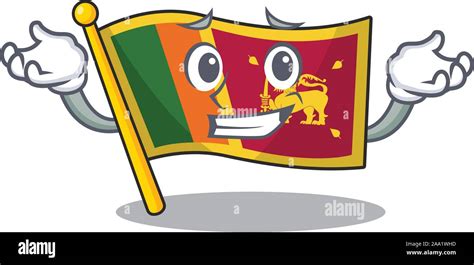 Flag sri lanka cartoon with in grinning character Stock Vector Image ...