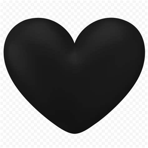 HD Black Heart Love Emoji PNG | Citypng