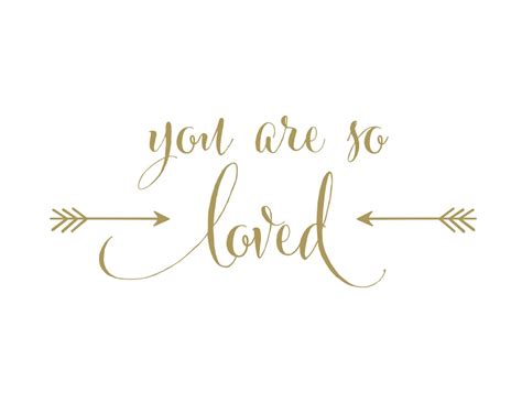 You Are So Loved Wall Decal Vinyl Decal Arrows Gold Love Etsy Canada