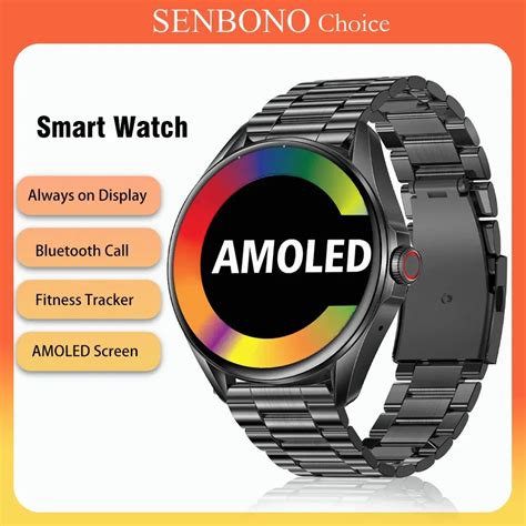 SENBONO Reloj Inteligente Deportivo Para Hombre Pulsera Resistente Al