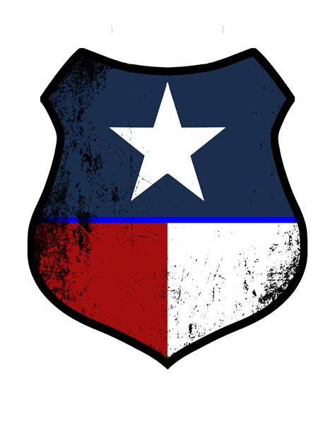 Texas Police Badge SVG