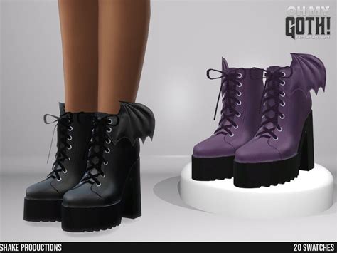 ShakeProductions Oh My Goth High Heel Boots 1 Sims 4 Cc Shoes Sims