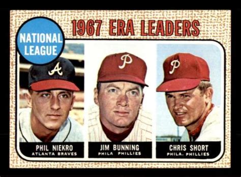 Topps Baseball N L Era Leaders Ex Mt E Ebay