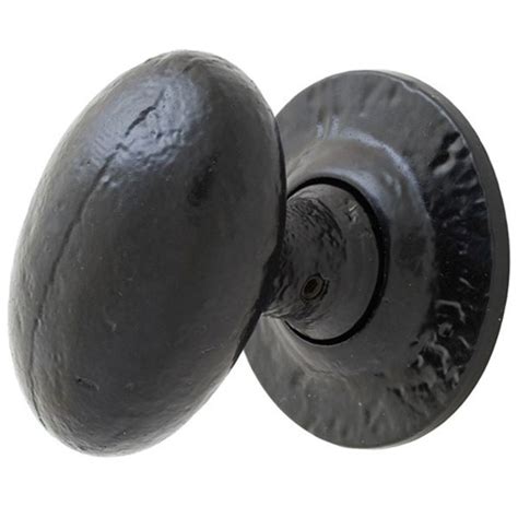 From The Anvil Oval Mortice Or Rim Door Knobs Black Broughtons