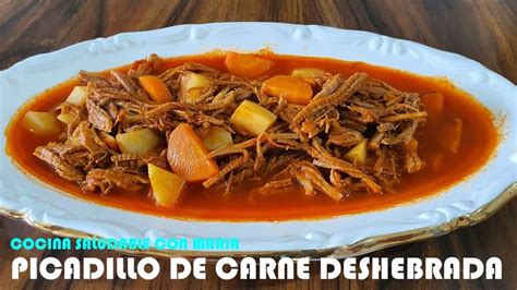 PICADILLO DE CARNE DESHEBRADA DE RES SS COCINA SALUDABLE CON MARIA