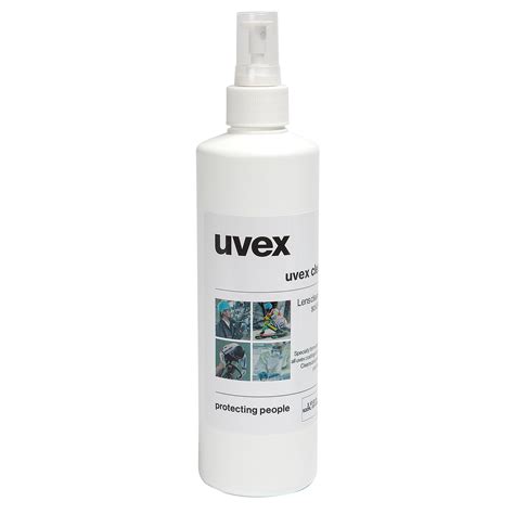 Uvex 500ml Glasses Lens Cleaning Solution Fluid 450 Cleaning Wipes