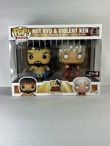 Funko Pop Street Fighter 30th Anniversary Box Gamestop Hot Ryu And Violent Ken EBay