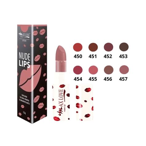 Batom Nude Lips Cremoso E Matte Max Love Shopee Brasil