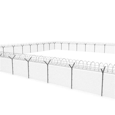 Barbed Wire Fence 3d Model 49 Max Ma Obj 3ds C4d Free3d