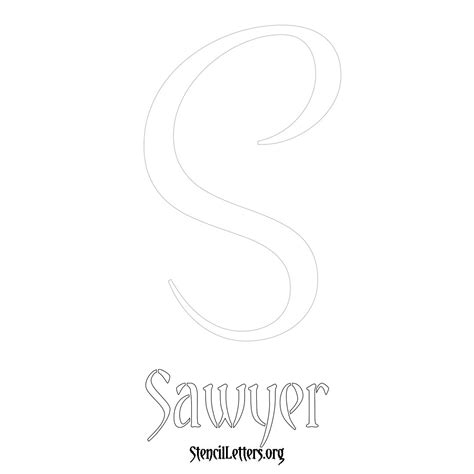 Sawyer Free Printable Name Stencils With 6 Unique Typography Styles And